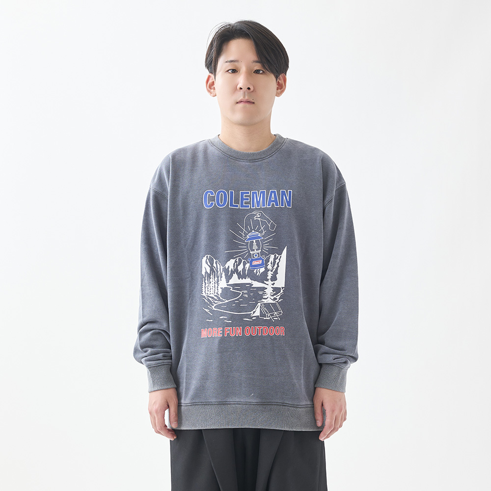 スウェットクルー ランタン（チャコール）